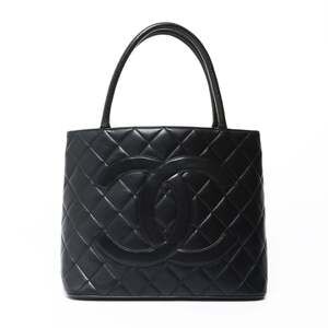 CHANEL Black Logo Tote Bag